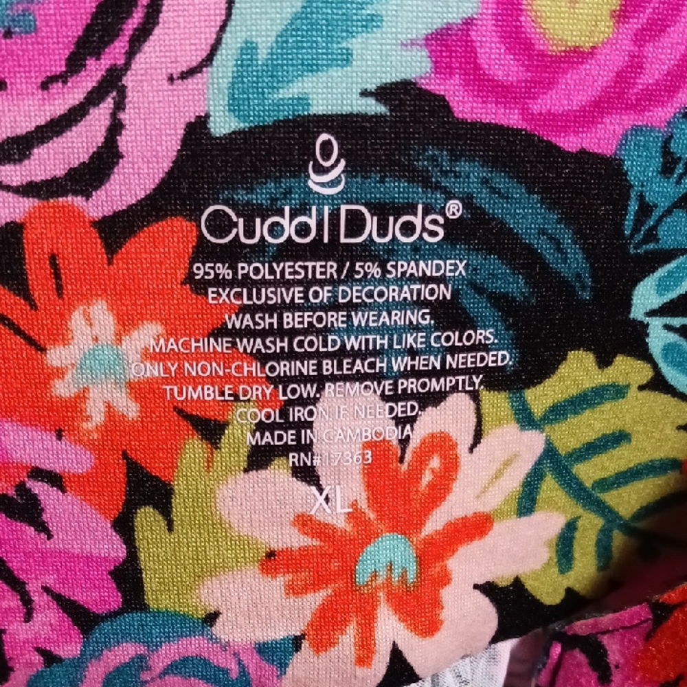 Gorgeous! Cuddl Duds Multicolor Flower Design Pajama Short Set XL 💐🌺🌷🪻🌼 - Picture 2 of 14